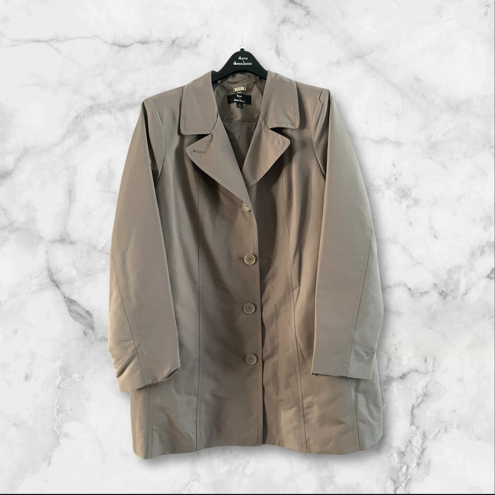 Dennis Basso Women's Taupe Trench Coat